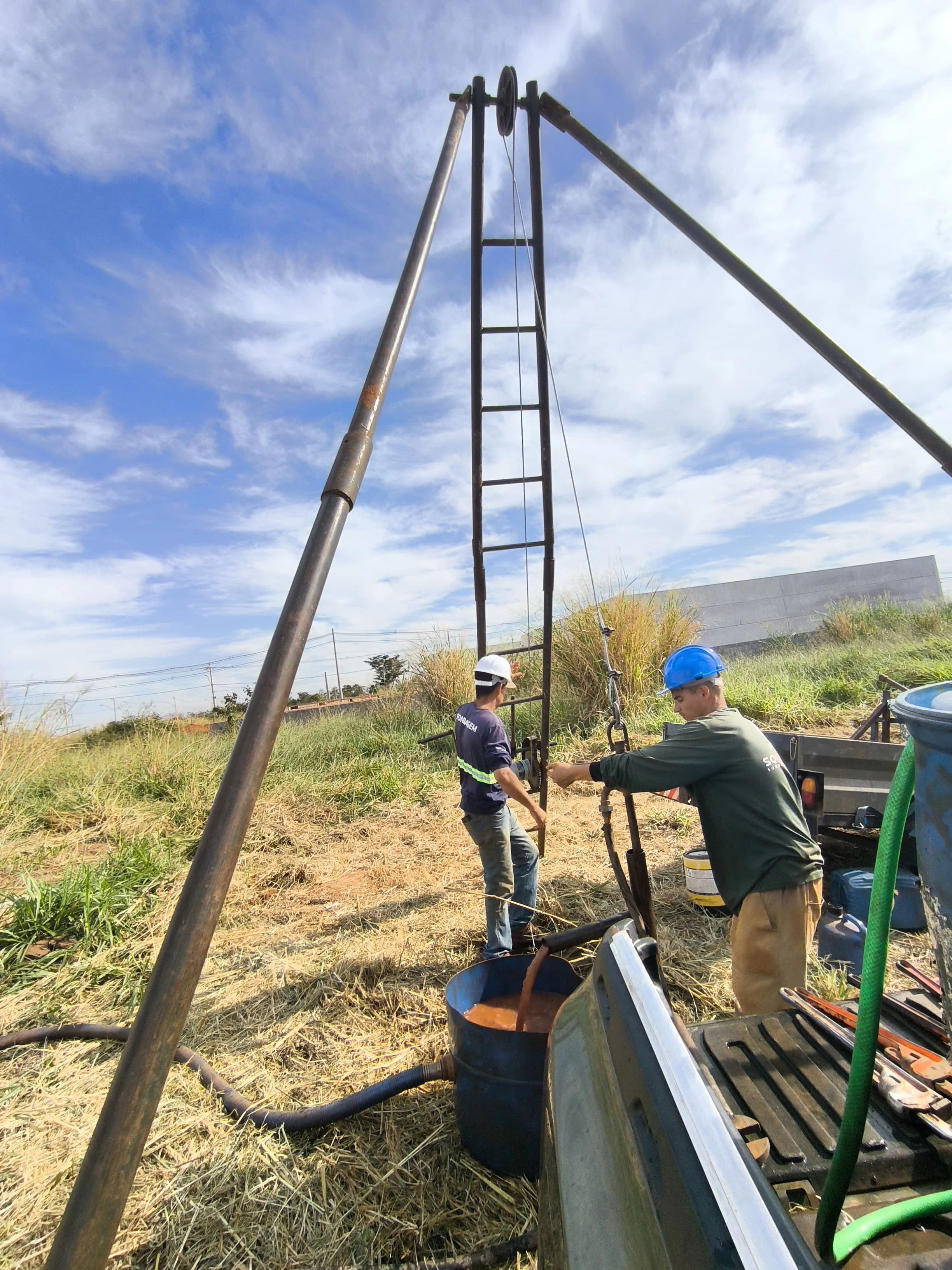 Processo de execução da Sondagem SPT